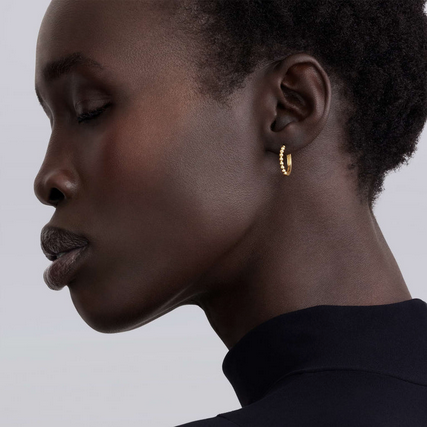 LAGOS 18K Gold Caviar Huggie Earrings, view 2