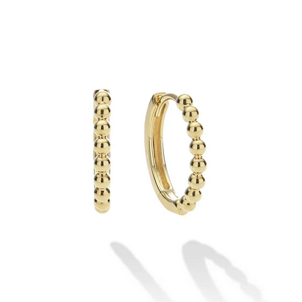 LAGOS 18K Gold Caviar Huggie Earrings