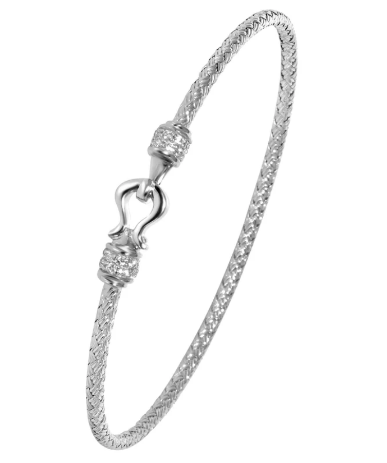 Charles Garnier Silver Mesh Bangle Bracelet