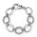 LAGOS Sterling Silver Oval Fluted Link Bracelet | 19mm