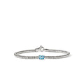 John Hardy Heishi Gem Bracelet, Sterling Silver, Swiss Blue Topaz, 2.5MM