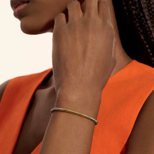 John Hardy Heishi Bracelet, Gold, Sterling Silver, 2.5MM, view 2