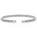 LAGOS Two-Tone Diamond Mini Versa Torque Bracelet | 3mm