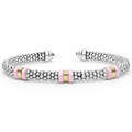 LAGOS Two-Tone Three Station Pink Ceramic Versa Torque Bracelet | 5mm