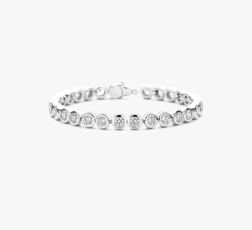 Round Bezel Zirconia Bracelet