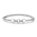Sterling Silver Ring Link Stretch Bracelet
