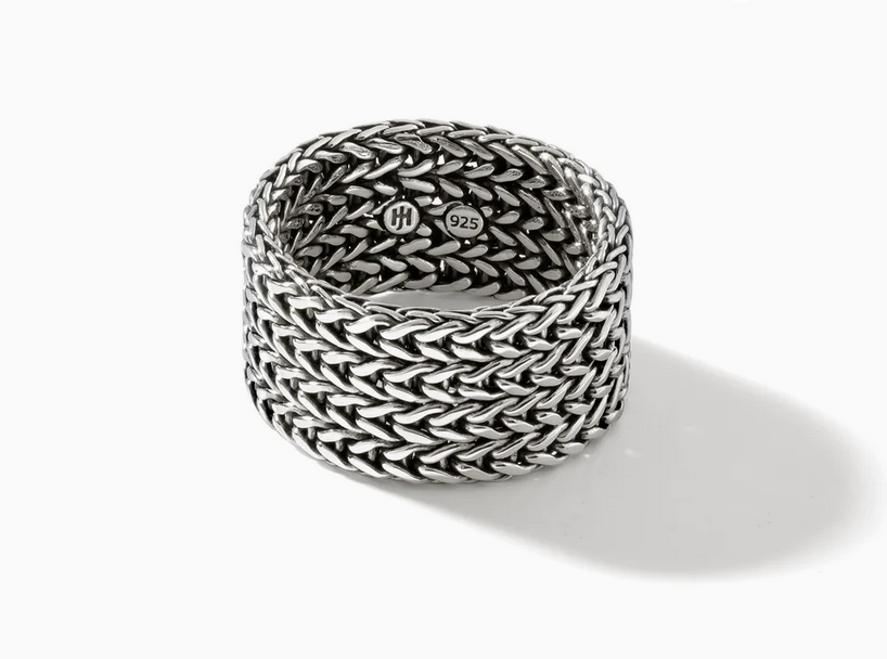 John Hardy Rata Chain Band Ring, Sterling Silver, Wide