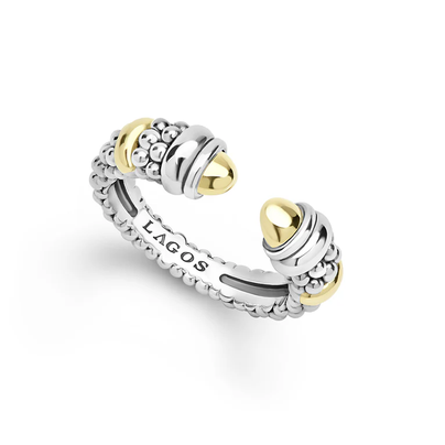 LAGOS Two-Tone Station Versa Stacking Ring, view 2