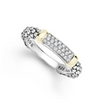 LAGOS Two-Tone Medium Diamond Station Ring