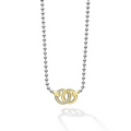 LAGOS Two-Tone Interlocking Diamond Pendant Necklace