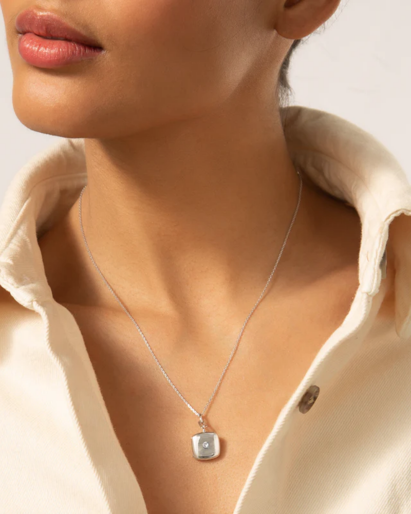 Monica Rich Kosann Slim Cushion "Viv" Locket with Sapphire, view 2