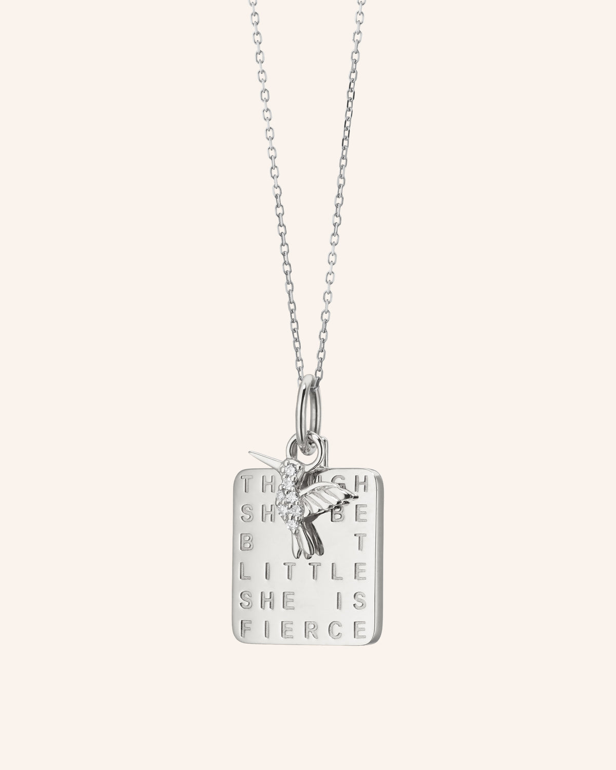 Monica Rich Kosann "She is Fierce" Sterling Silver Necklace with Sapphire