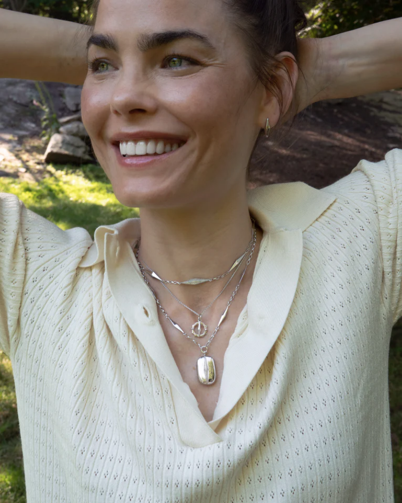 Monica Rich Kosann Small "Points North" Sterling Silver Necklace, view 2