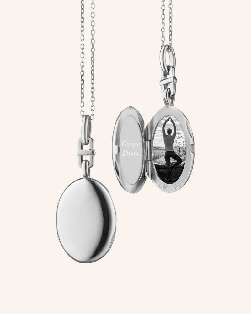 Monica Rich Kosann Slim Oval "Eve" Locket Necklace