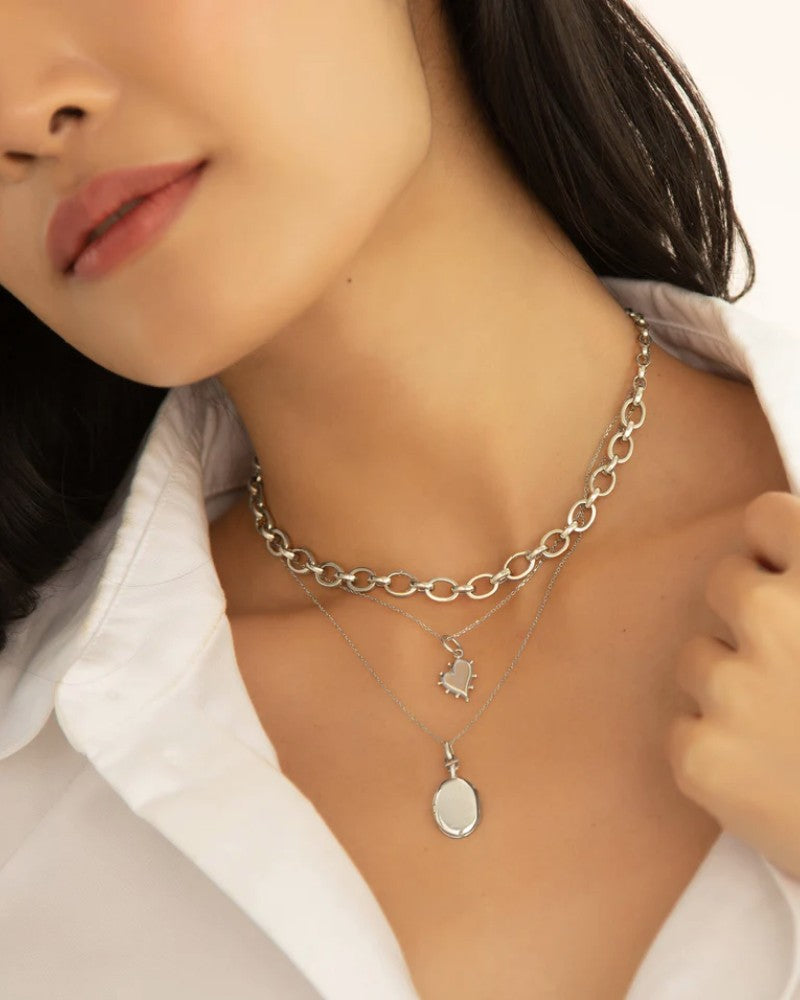 Monica Rich Kosann Slim Oval "Eve" Locket Necklace, view 2
