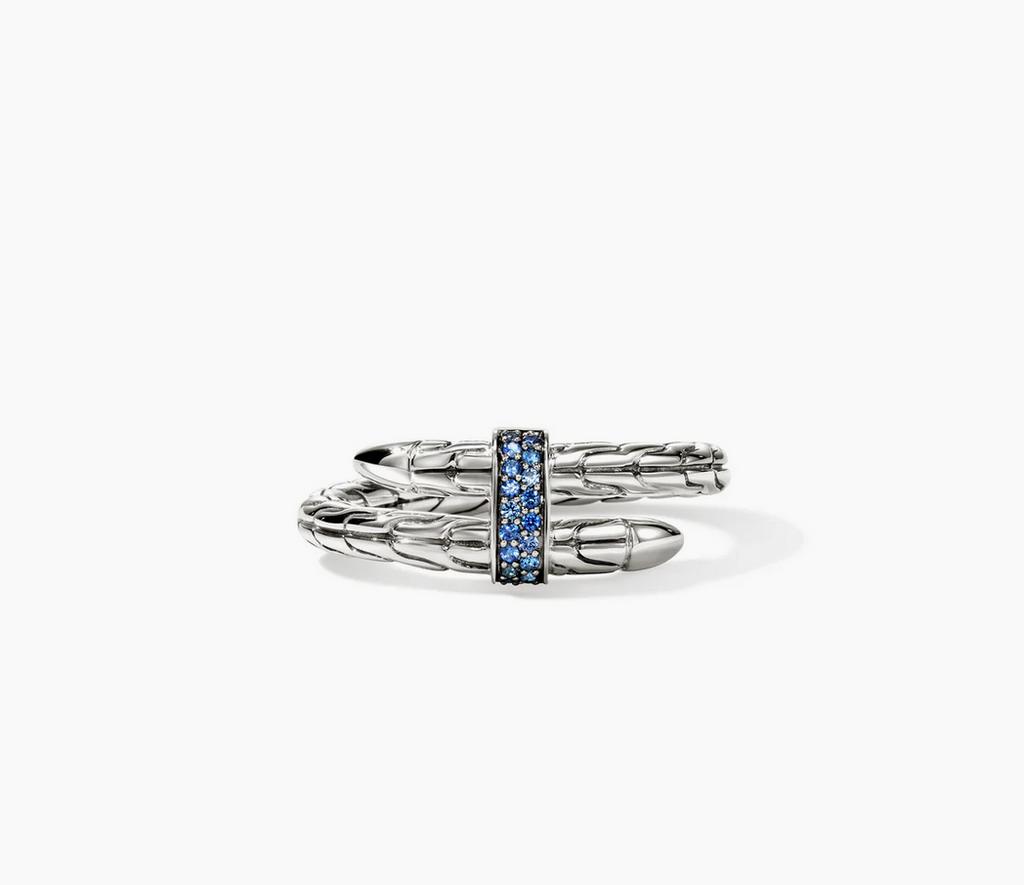 John Hardy Spear Ring, Sterling Silver, Blue Sapphire