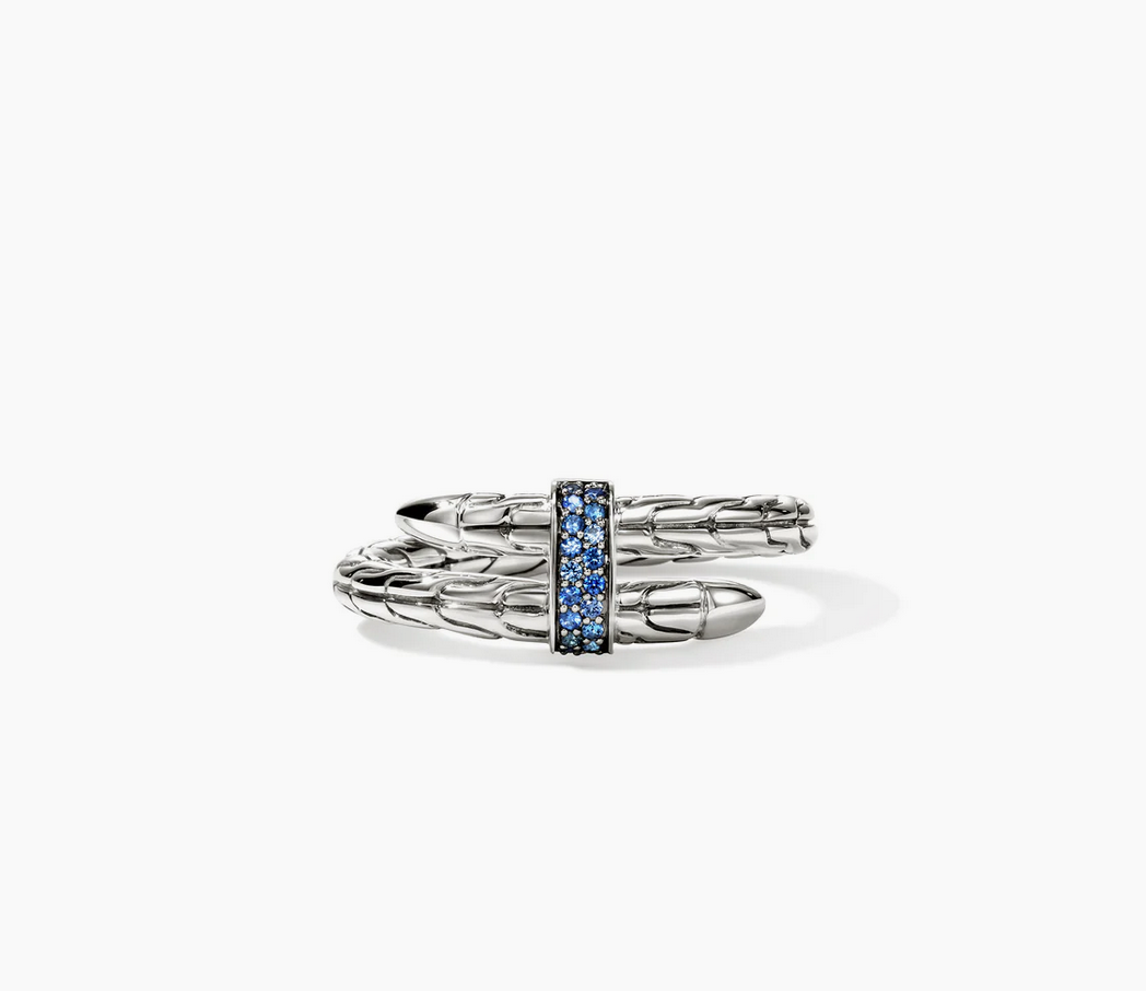 John Hardy Spear Ring, Sterling Silver, Blue Sapphire
