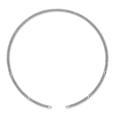 LAGOS Sterling Silver Caviar Beaded Mini Versa Necklace | 3mm