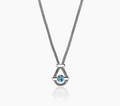 John Hardy Sterling Silver Swiss Blue Topaz Icon Necklace