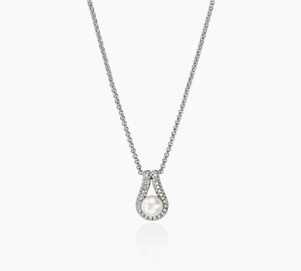 Diamond and Pearl Surf Pendant