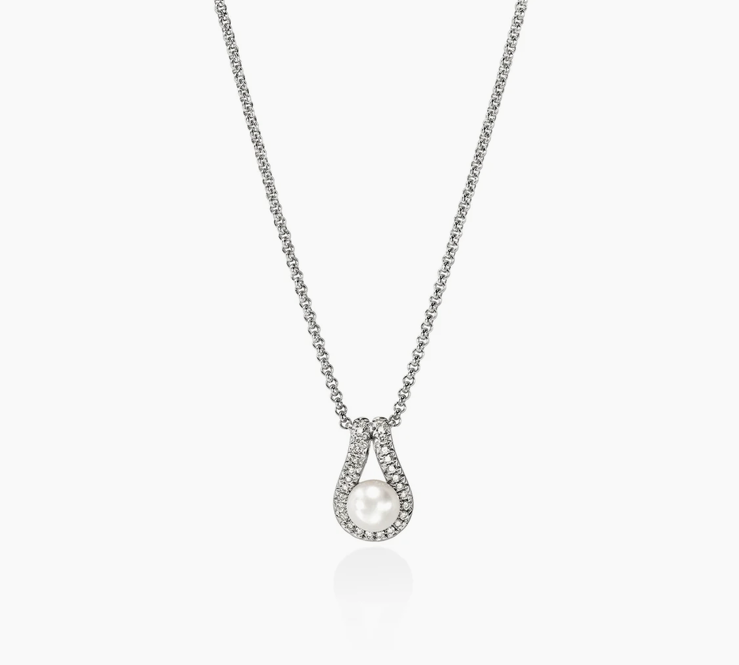 Diamond and Pearl Surf Pendant