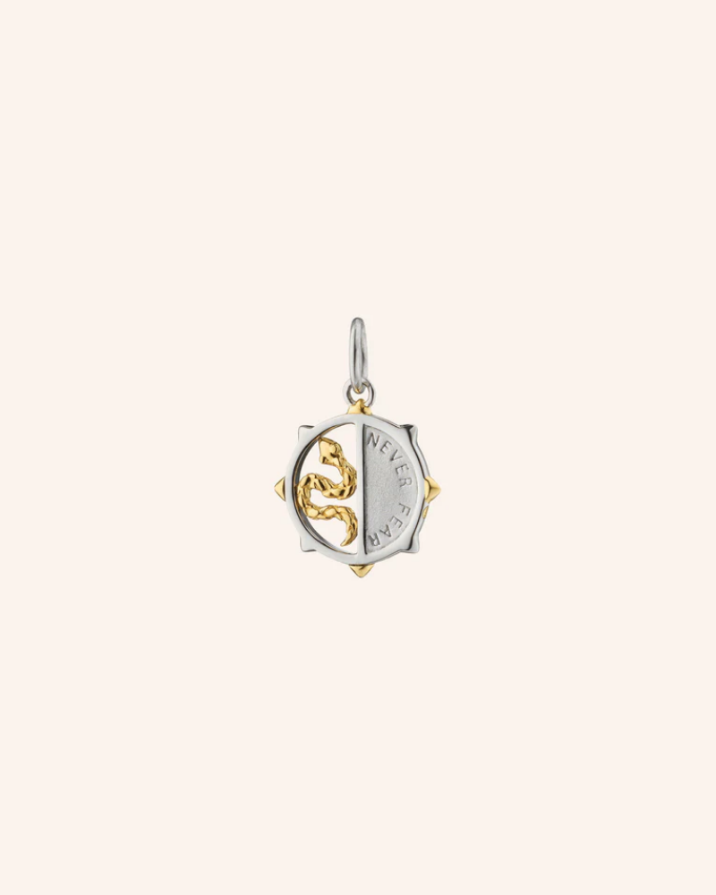 Monica Rich Kosann Two-Tone Mini "Never Fear" Snake Medallion