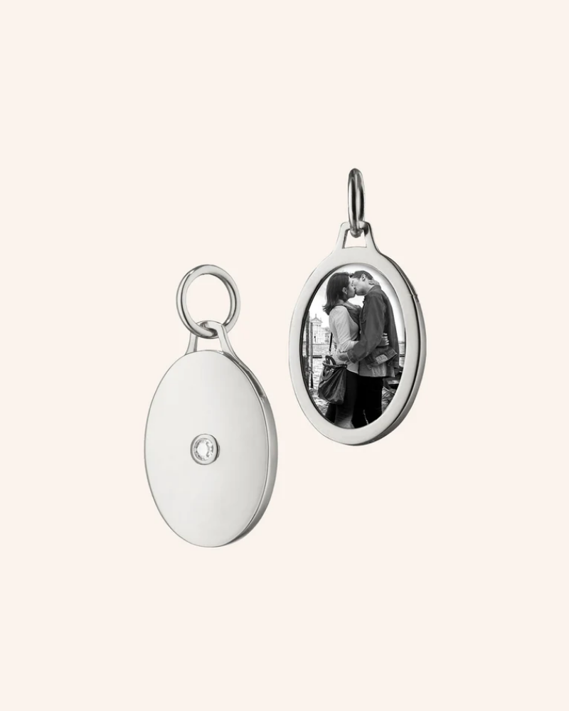 Monica Rich Kosann Oval Half Locket with Sapphire