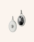 Monica Rich Kosann Oval Star Sterling Silver Half Locket Charm