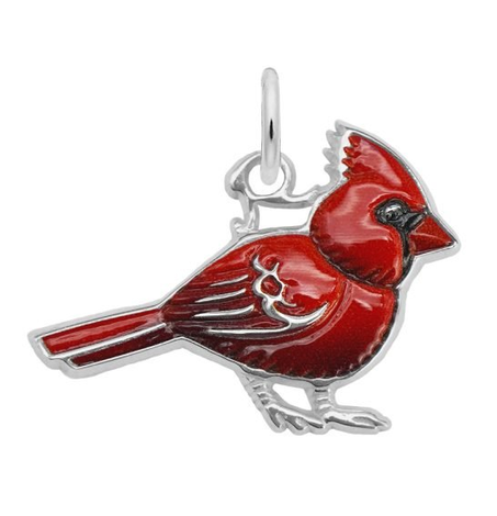 Rembrandt Charms Painted Cardinal Charm