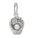 Rembrandt Charms Baseball Glove with Pearl Accent Charm
