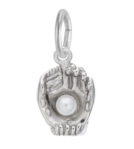 Rembrandt Charms Baseball Glove with Pearl Accent Charm