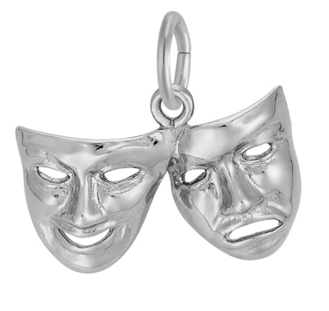 Rembrandt Charms Comedy & Tragedy Masks Charm