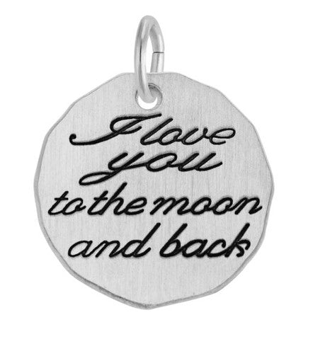 Rembrandt Charms I Love You to the Moon and Back Tag Charm