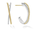 LAGOS Two Tone "X" Hoops