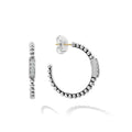 LAGOS Beaded Diamond Hoop Earrings