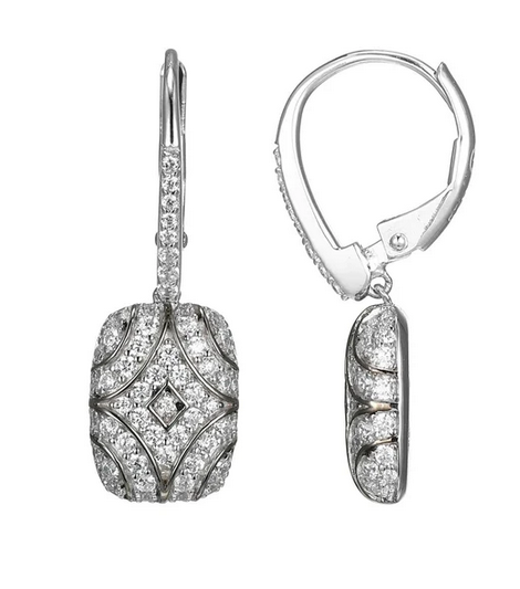 Charles Garnier Vintage CZ Drop Earrings