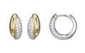 Charles Garnier Two-Tone Pave CZ Huggies