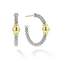 LAGOS Two-Tone Station Hoop Earrings