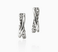 John Hardy JH Essential Crossover Earring, Sterling Silver, 20.5MM