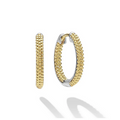 LAGOS Two-Tone Caviar Huggie Earrings