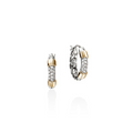 John Hardy JH Essentials 14K Gold & Silver Diamond Pave Hoops