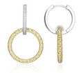 Charles Garnier Silver Woven CZ Drop Earrings