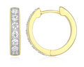 Charles Garnier Yellow Gold Plated CZ Huggies