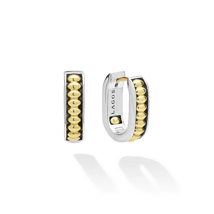 LAGOS Two-Tone Linear Huggie Earrings