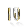 LAGOS Two-Tone Linear Hoop Earrings
