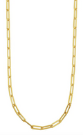 Charles Garnier Sterling Silver Gold Plated Paperclip Chain