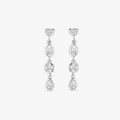 TI SENTO Sterling Silver Mixed Cut CZ Dangle Earrings