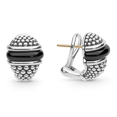 LAGOS Black Caviar Ceramic Stud Earring