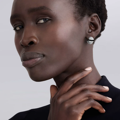 LAGOS Black Caviar Ceramic Stud Earring, view 2