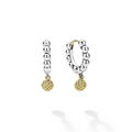LAGOS Two-Tone Caviar Beaded Huggie Earrings